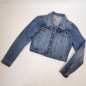 See Thru Soul Denim Jean Jacket Embellished Size M